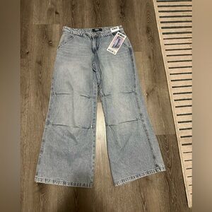 New Rewash Denim Wide-Leg Jeans in Light Blue
